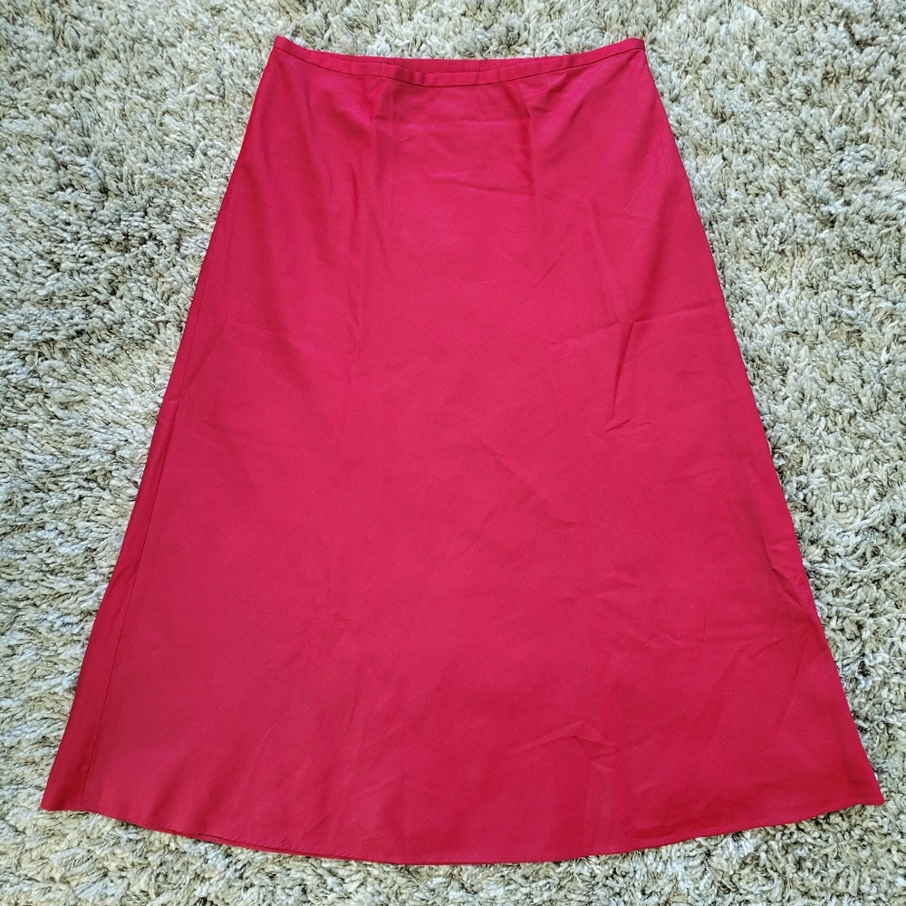 Ann Taylor Loft 100% silk size 10 midi skirt